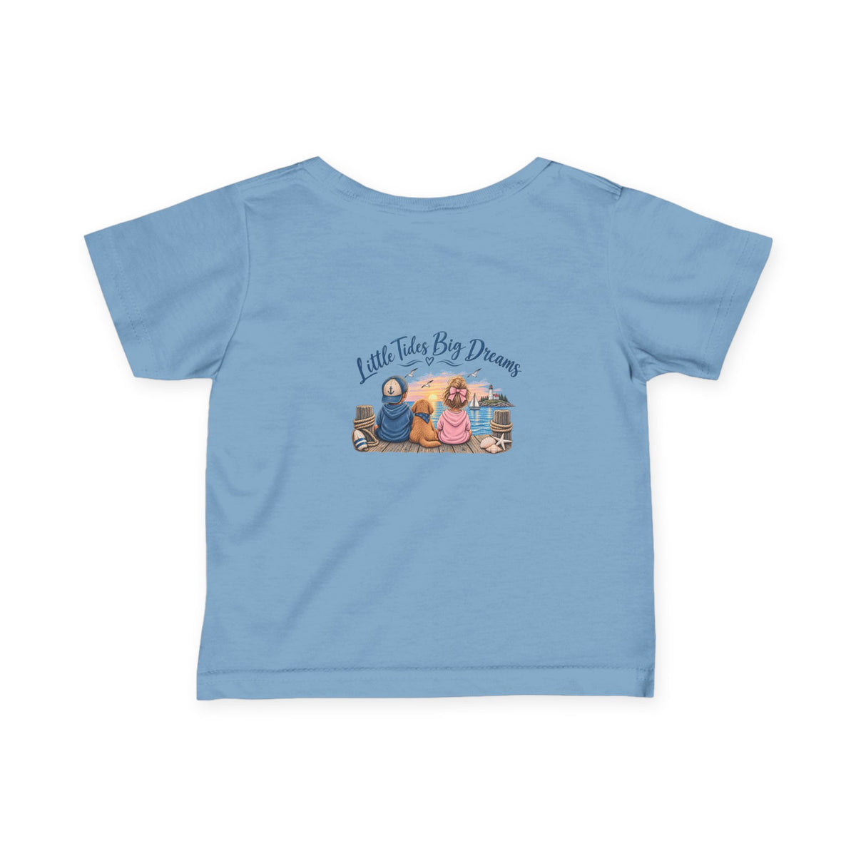 Infant Tee - "Little Tots Big Dreams" Nautical Anchor Baby Shirt