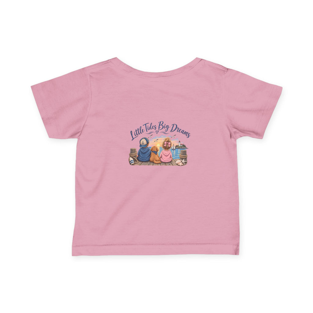 Infant Tee - "Little Tots Big Dreams" Nautical Anchor Baby Shirt