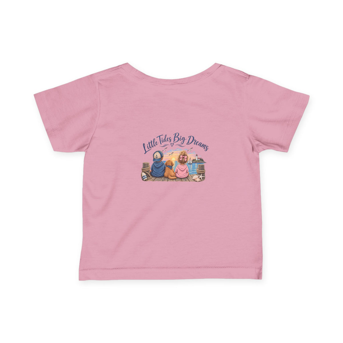 Infant Tee - "Little Tots Big Dreams" Nautical Anchor Baby Shirt