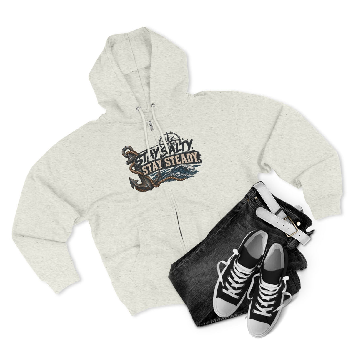 Stay Salty Stay Steady Zip Hoodie