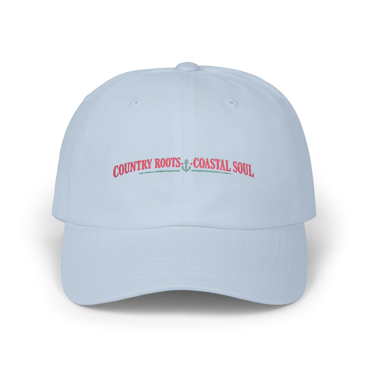 "Country Roots & Coastal Soul" Embroidered Baseball Hat