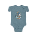 Nautical Anchor Baby Bodysuit - Cute Seabird & Starfish Infant Onesie