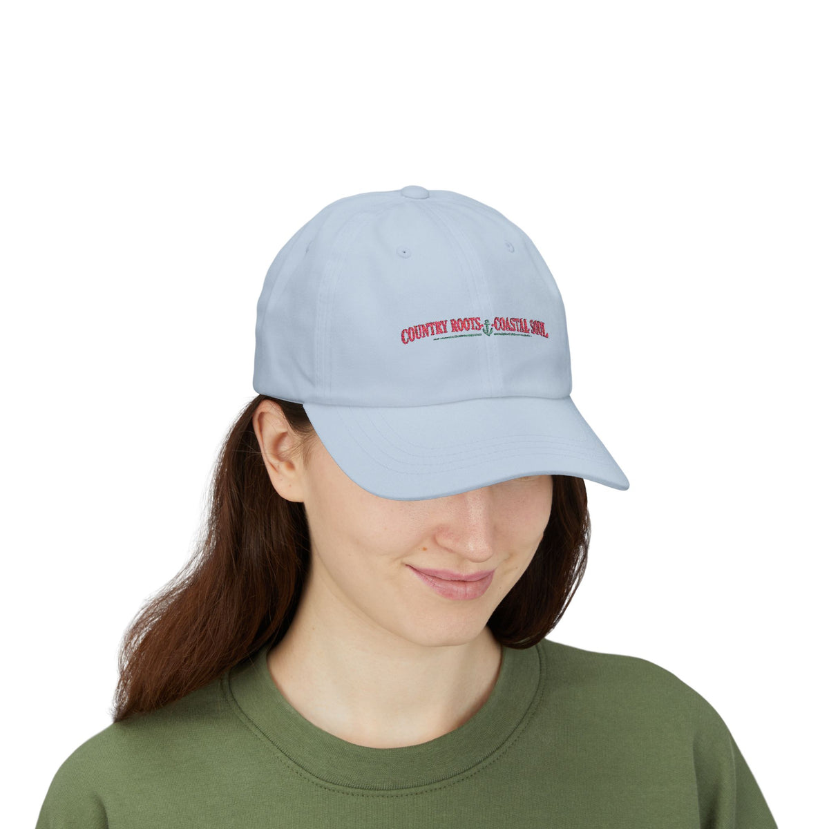"Country Roots & Coastal Soul" Embroidered Baseball Hat