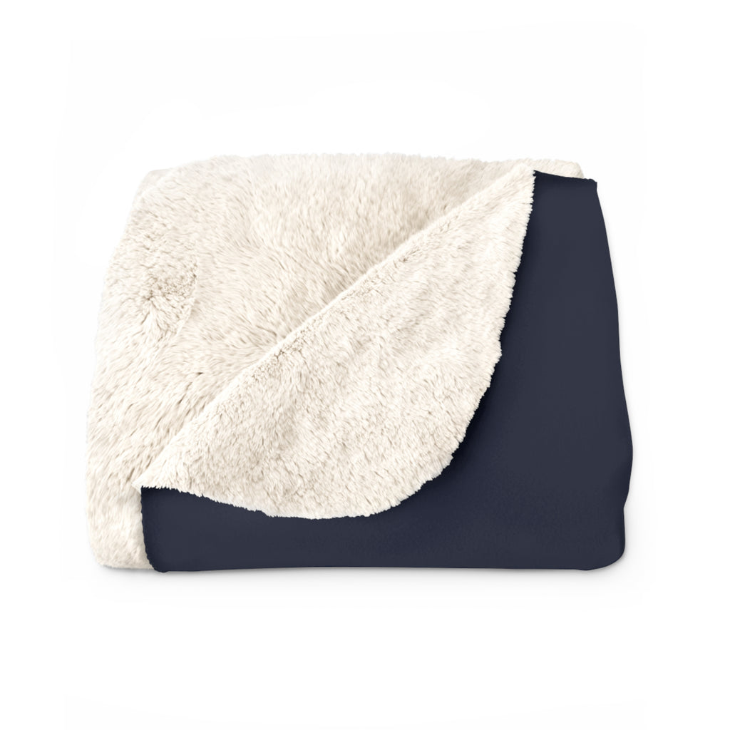 Nautical Seagull Sherpa Blanket — Cozy Anchor & Seashell Throw